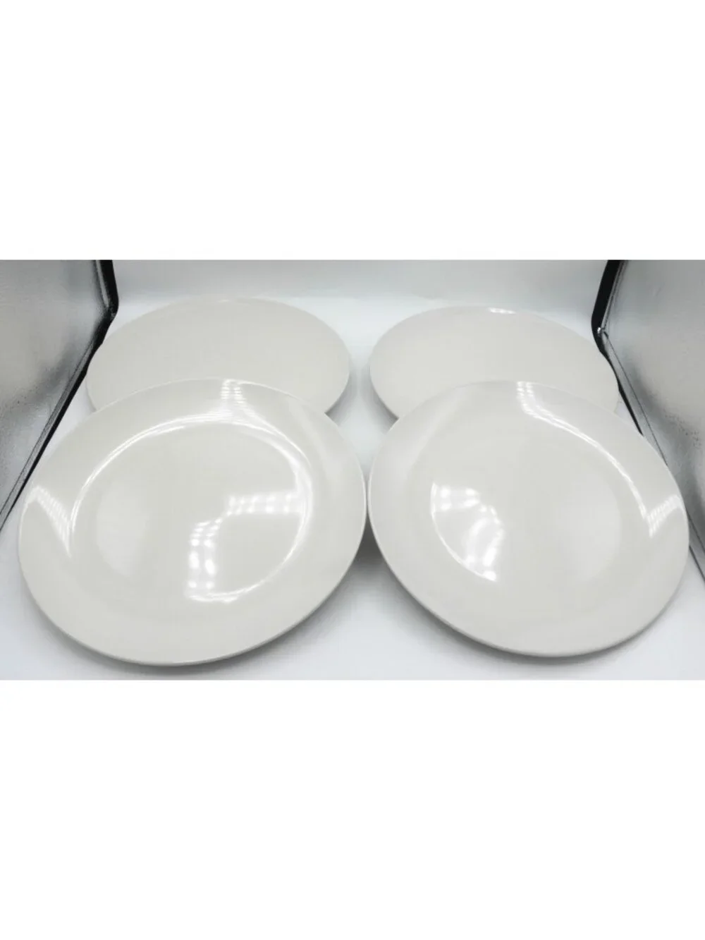 355 by IKEA of Sweden 10.25 In. Round Dinner Plates 12011 Beige Set of 4 IK 365